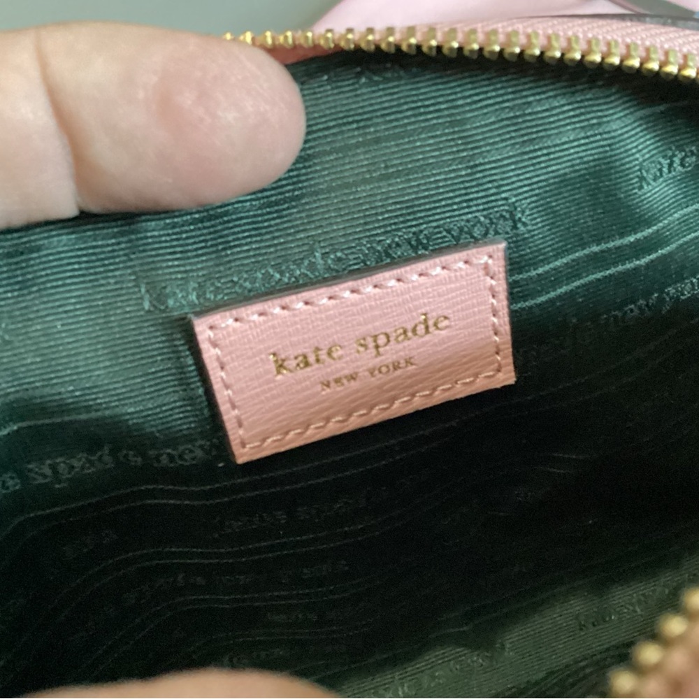 Kate Spade NWT pink leopard crossbody bag with gold hardware. - Picture 3 of 9